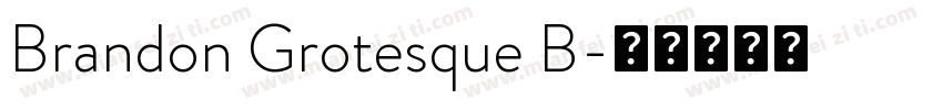 Brandon Grotesque B字体转换